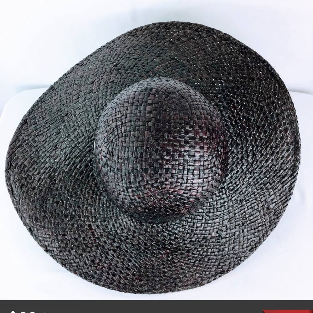Lauren Ralph Lauren Wide Brim Straw Floppy Sun Hat With Scarf Holes
